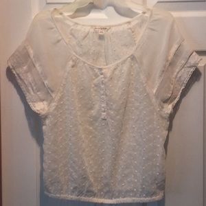 American eagle outfitters  short sheer white shirt